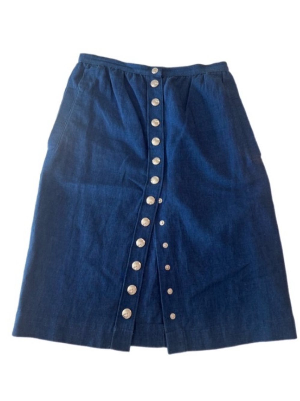 A.P.C. Rue Madame Paris denim button front skirt (size 36)(US 2)